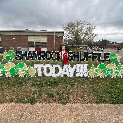 Shamrock Shuffle Today Sign